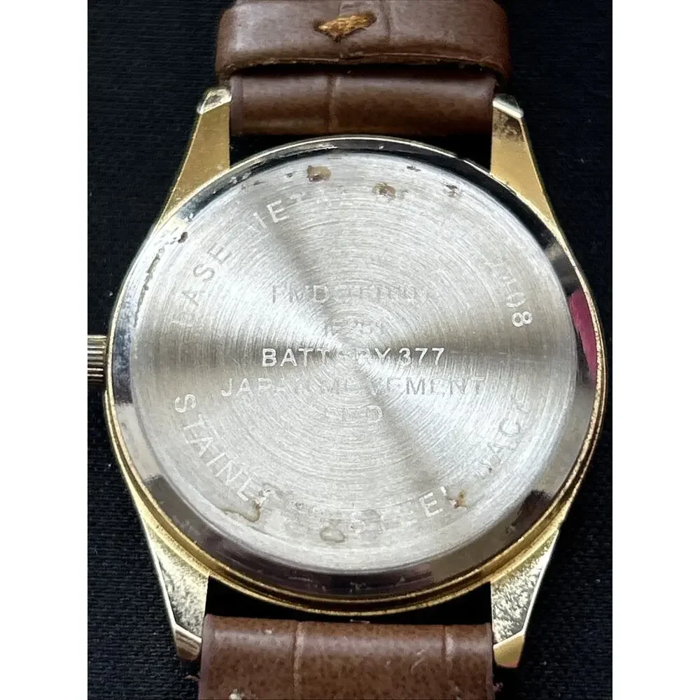 Gold Tone White Dial Easy Read Women’s Quartz Watch